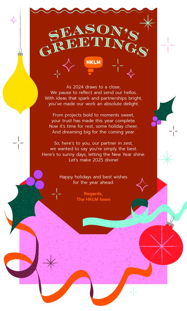 HKLM external emailer styled around a holiday season letter